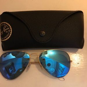 Rayban Polarized Blue Lens Aviators